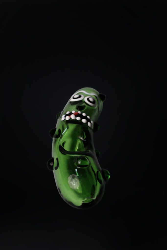Pickle Rick Glass Art Pipe in Pakistan